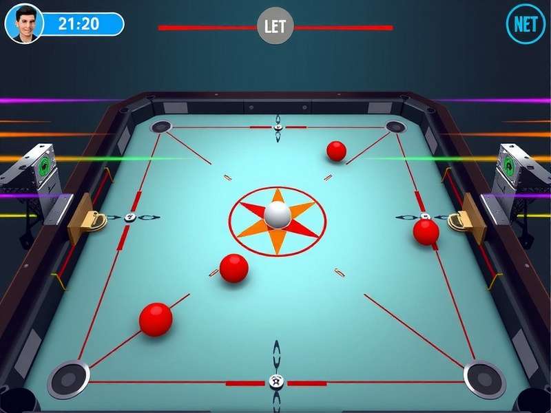 Carrom Dynamo Core Gameplay Carrom Dynamo gameplay showing striker hitting carrom men with realistic physics
